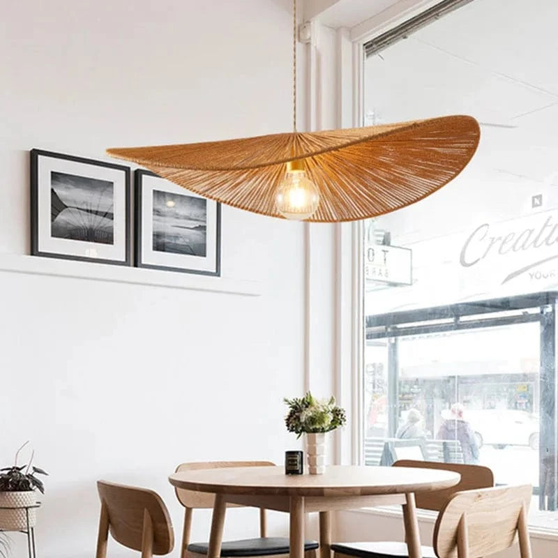 Lampe Suspendue en Rotin Tissé - Style Sud-Est Asiatique Authentic | Marco Lucetti