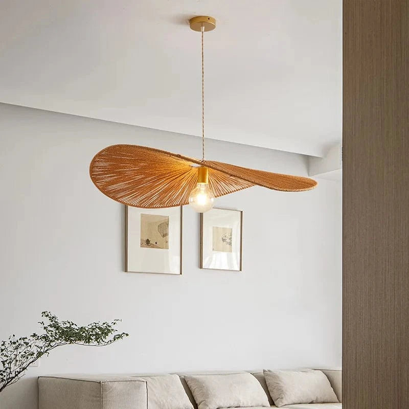 Lampe Suspendue en Rotin Tissé - Style Sud-Est Asiatique Authentic | Marco Lucetti