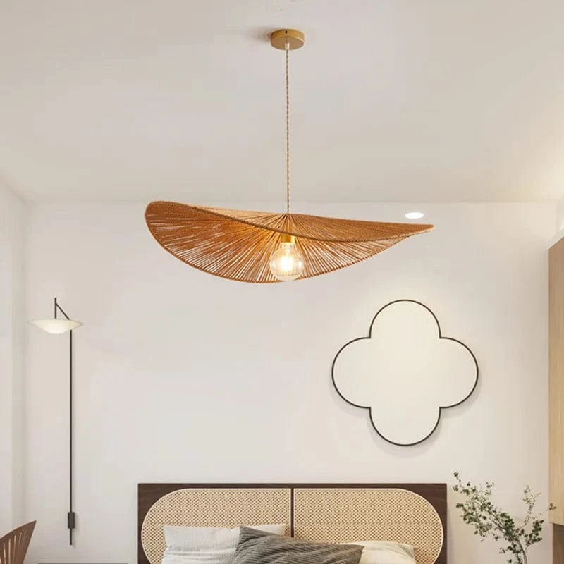 Lampe Suspendue en Rotin Tissé - Style Sud-Est Asiatique Authentic | Marco Lucetti