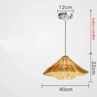 Lampe suspendue en rotin tressé à la main - Édition exclusive | Marco Lucetti Jaune dia40cm