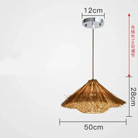 Lampe suspendue en rotin tressé à la main - Édition exclusive | Marco Lucetti Marron dia50cm