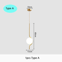 Lampe suspendue en verre blanc - Style Art Déco | Marco Lucetti