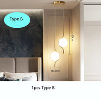 Lampe suspendue en verre blanc - Style Art Déco | Marco Lucetti