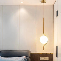 Lampe suspendue en verre blanc - Style Art Déco | Marco Lucetti