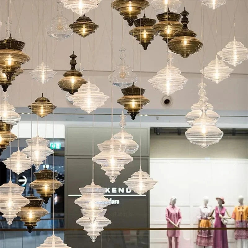 Lampe suspendue en verre design moderne pour bars et cafés - Éclairage haut de gamme | Marco Lucetti
