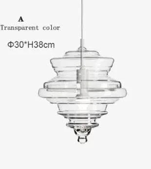 Lampe suspendue en verre design moderne pour bars et cafés - Éclairage haut de gamme | Marco Lucetti A-verre clair