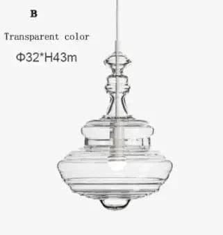 Lampe suspendue en verre design moderne pour bars et cafés - Éclairage haut de gamme | Marco Lucetti B verre clair
