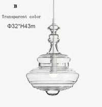 Lampe suspendue en verre design moderne pour bars et cafés - Éclairage haut de gamme | Marco Lucetti B verre clair