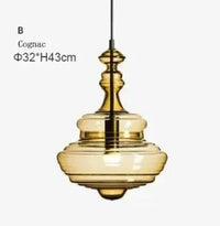 Lampe suspendue en verre design moderne pour bars et cafés - Éclairage haut de gamme | Marco Lucetti Verre à cognac B
