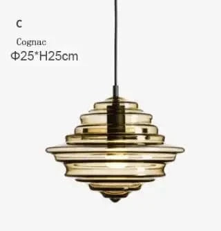 Lampe suspendue en verre design moderne pour bars et cafés - Éclairage haut de gamme | Marco Lucetti Verre à cognac C