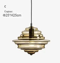 Lampe suspendue en verre design moderne pour bars et cafés - Éclairage haut de gamme | Marco Lucetti Verre à cognac C