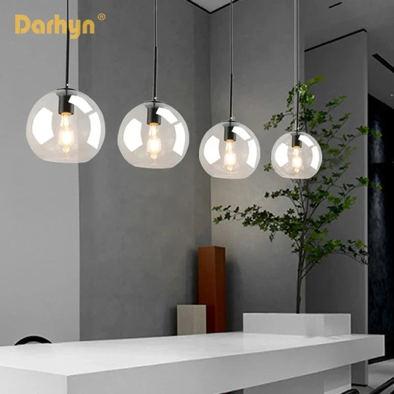 Lampe suspendue en verre design moderne pour loft - Éclairage élégant et contemporain | Marco Lucetti