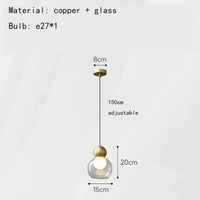 Lampe Suspendue en Verre Moderne pour Décoration Intérieure - Livraison Directe et Réglable | Marco Lucetti Verre A-Gold-clair / 4000K