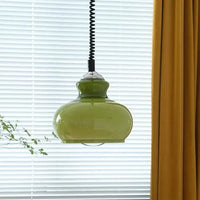 Lampe suspendue en verre style médiéval pour ambiance bistrot | Marco Lucetti B-Vert / 5W / Lumière chaude
