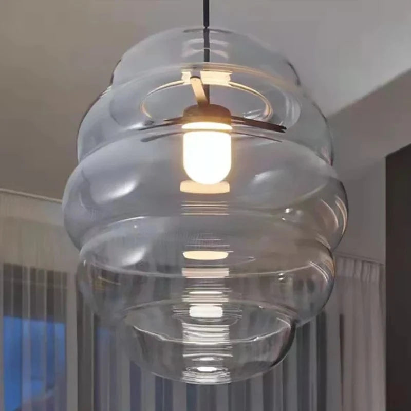 Lampe Suspendue en Verre Transparent Réglable pour Restaurant et Bar | Marco Lucetti