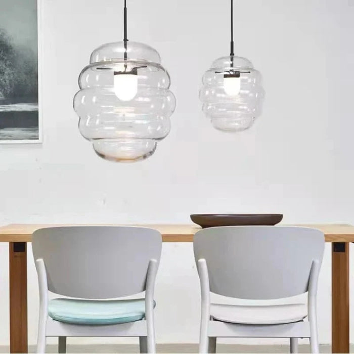 Lampe Suspendue en Verre Transparent Réglable pour Restaurant et Bar | Marco Lucetti