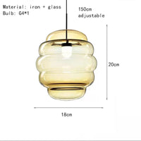 Lampe Suspendue en Verre Transparent Réglable pour Restaurant et Bar | Marco Lucetti Verre à Cognac 18cm / 4000K