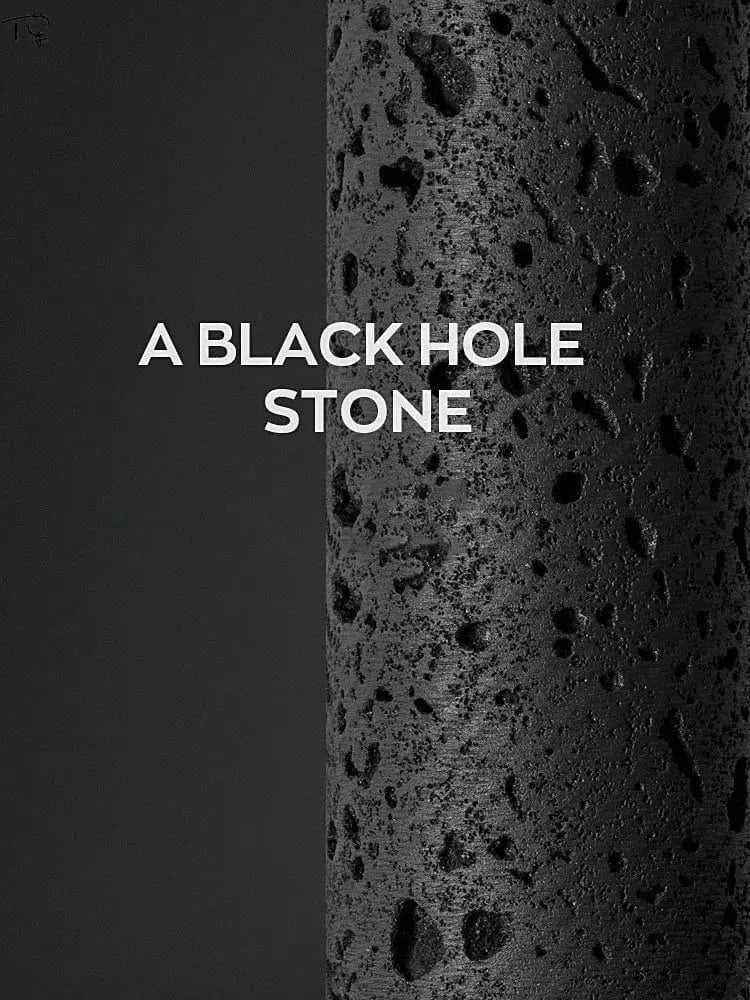 Lampe suspendue exclusive en pierre avec trou noir - Parfaite pour bar ou studio | Marco Lucetti