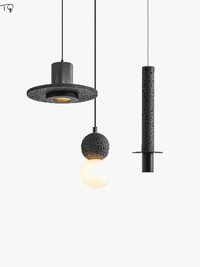 Lampe suspendue exclusive en pierre avec trou noir - Parfaite pour bar ou studio | Marco Lucetti