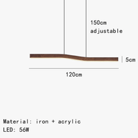 Lampe Suspendue Intensité et Fil Réglables en Imitation Bois et Métal - Minimaliste | Marco Lucetti