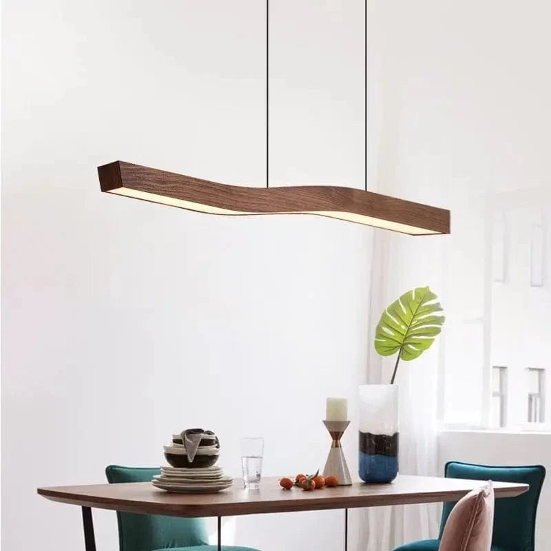 Lampe Suspendue Intensité et Fil Réglables en Imitation Bois et Métal - Minimaliste | Marco Lucetti