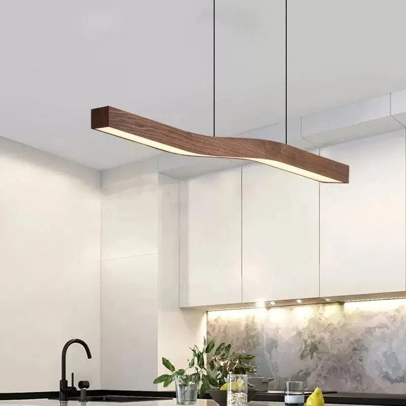 Lampe Suspendue Intensité et Fil Réglables en Imitation Bois et Métal - Minimaliste | Marco Lucetti