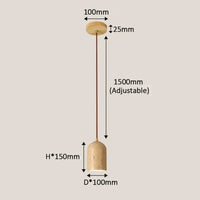 Lampe Suspendue Japonordic Rétro. | Marco Lucetti Travertin jaune / Dia100xH150MM / 6-10W | Blanc chaud