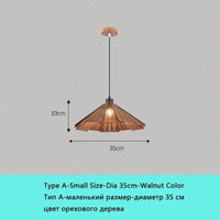 Lampe suspendue LED bois Wabi-Sabi 2022 | Marco Lucetti A D35cm coloris Noyer / Lumière chaude
