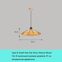 Lampe suspendue LED bois Wabi-Sabi 2022 | Marco Lucetti B D35cm Bois naturel / Lumière chaude