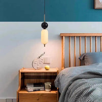 Lampe suspendue LED en acrylique style marbre naturel, cordon ajustable | Marco Lucetti