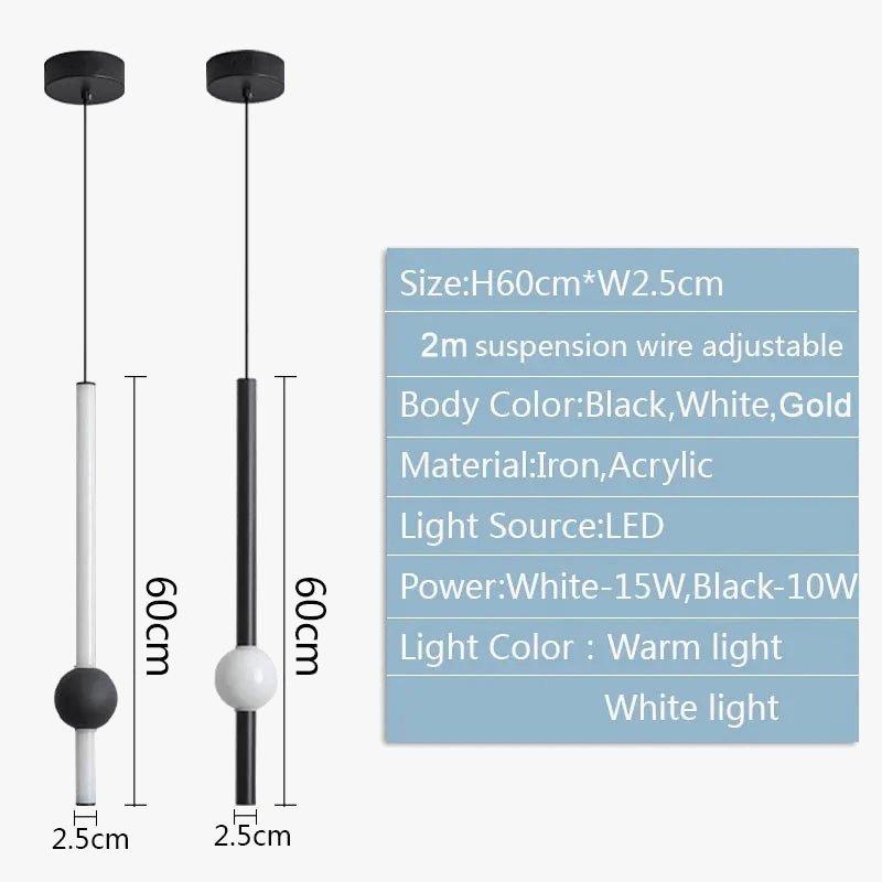 Lampe suspendue LED en aluminium et acrylique - Design Moderne | Marco Lucetti