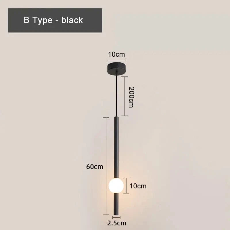 Lampe suspendue LED en aluminium et acrylique - Design Moderne | Marco Lucetti Type B noir / 8-15W / Blanc chaud | CHINE