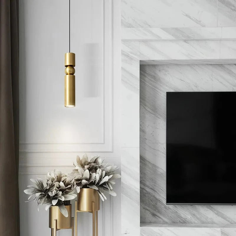 Lampe suspendue LED en laiton pour bar moderne - Livraison directe | Marco Lucetti