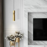 Lampe suspendue LED en laiton pour bar moderne - Livraison directe | Marco Lucetti