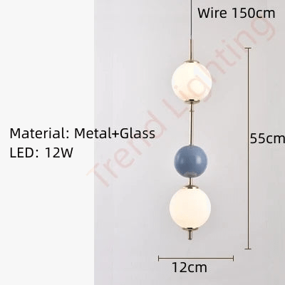 Lampe suspendue LED en verre - Fil réglable - Blanc neutre (4000K) | Marco Lucetti
