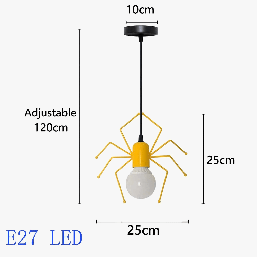 Lampe suspendue LED Homme Araignée pour Loft Chambre d'Enfants et Café Bar | Marco Lucetti