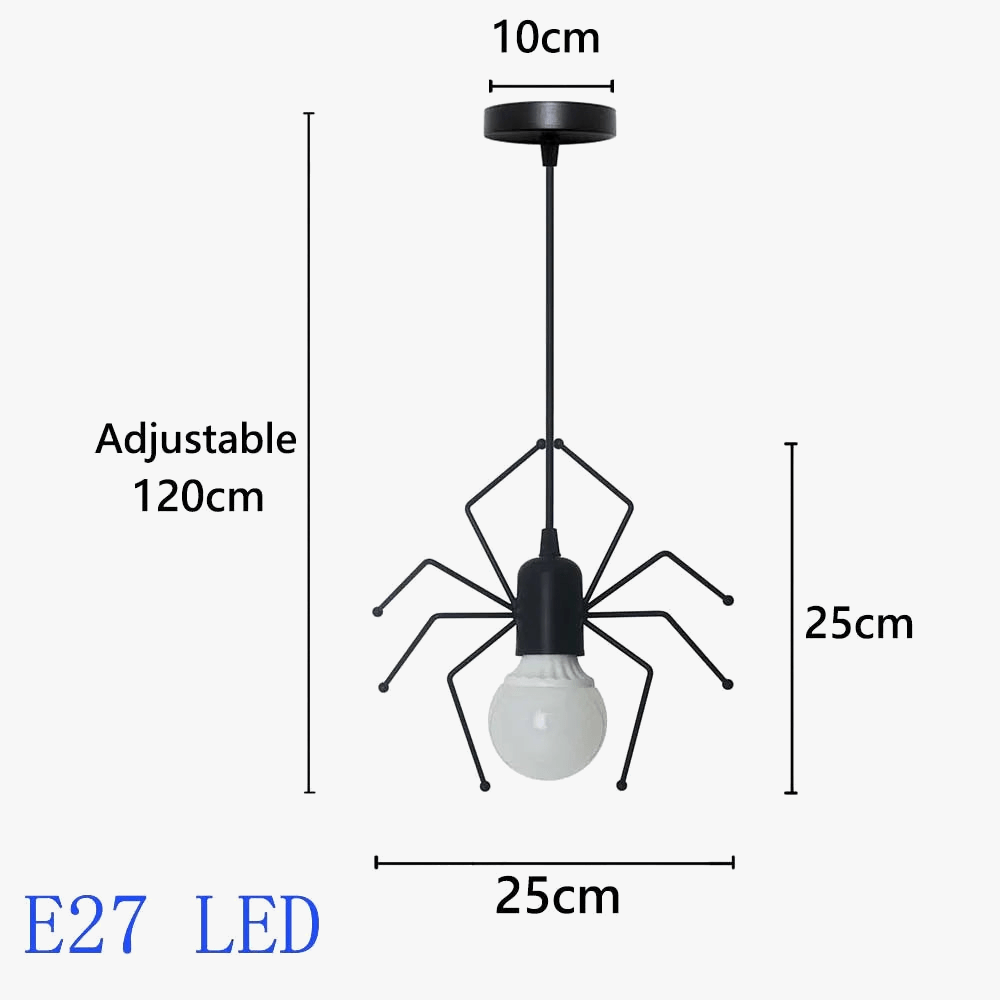 Lampe suspendue LED Homme Araignée pour Loft Chambre d'Enfants et Café Bar | Marco Lucetti