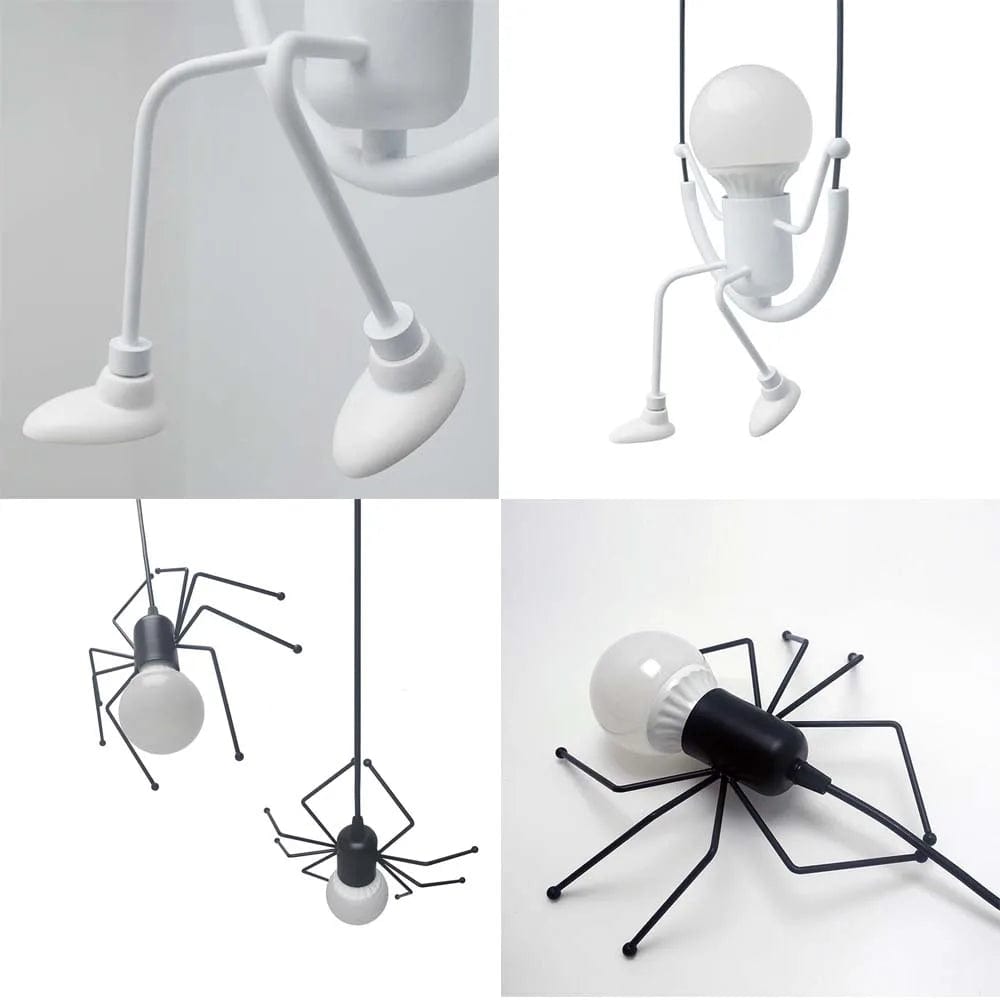 Lampe suspendue LED Homme Araignée pour Loft Chambre d'Enfants et Café Bar | Marco Lucetti