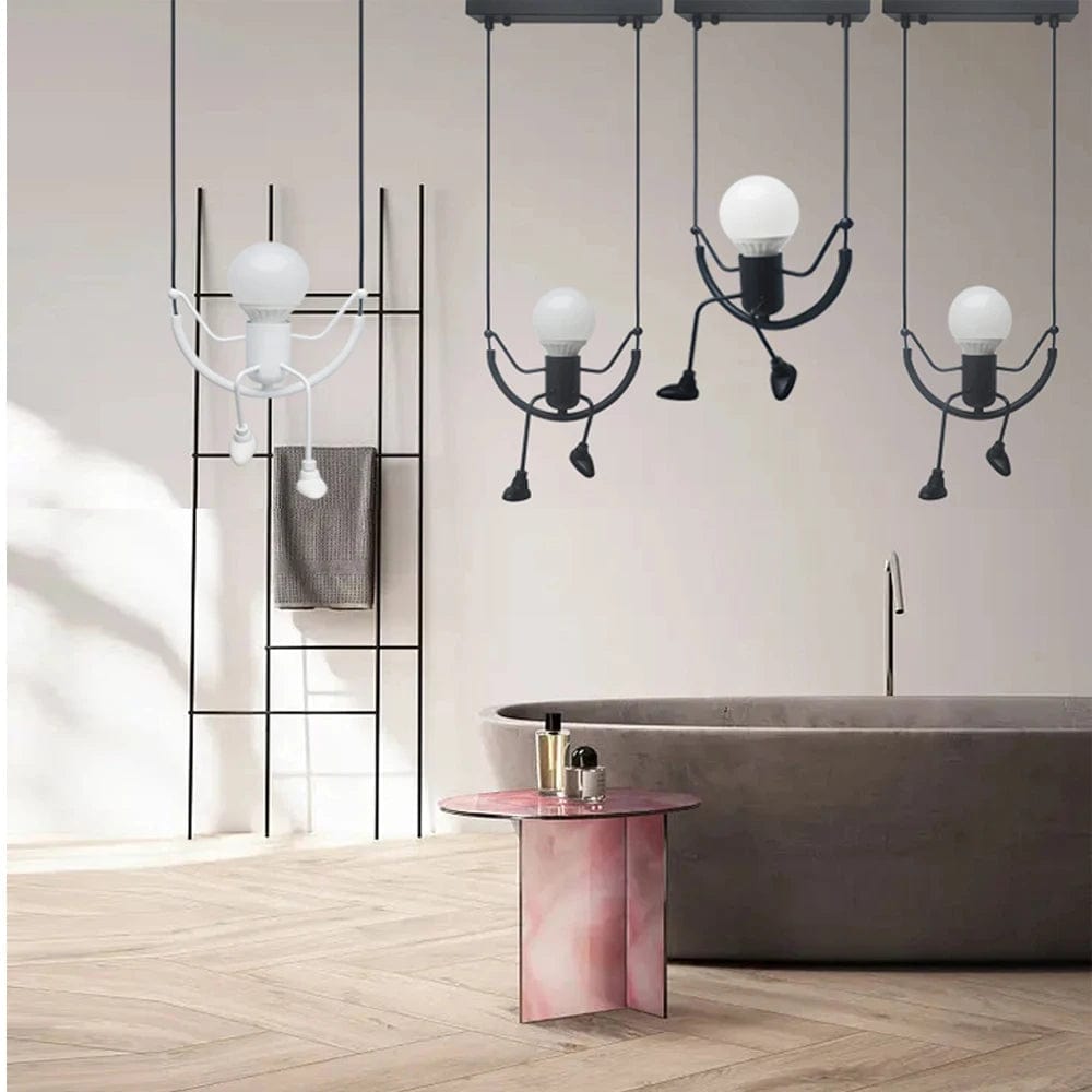 Lampe suspendue LED Homme Araignée pour Loft Chambre d'Enfants et Café Bar | Marco Lucetti