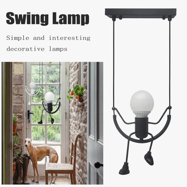 Lampe suspendue LED Homme Araignée pour Loft Chambre d'Enfants et Café Bar | Marco Lucetti
