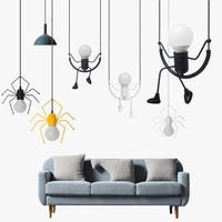 Lampe suspendue LED Homme Araignée pour Loft Chambre d'Enfants et Café Bar | Marco Lucetti