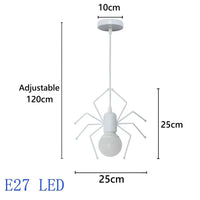 Lampe suspendue LED Homme Araignée pour Loft Chambre d'Enfants et Café Bar | Marco Lucetti B blanc / Sans ampoules