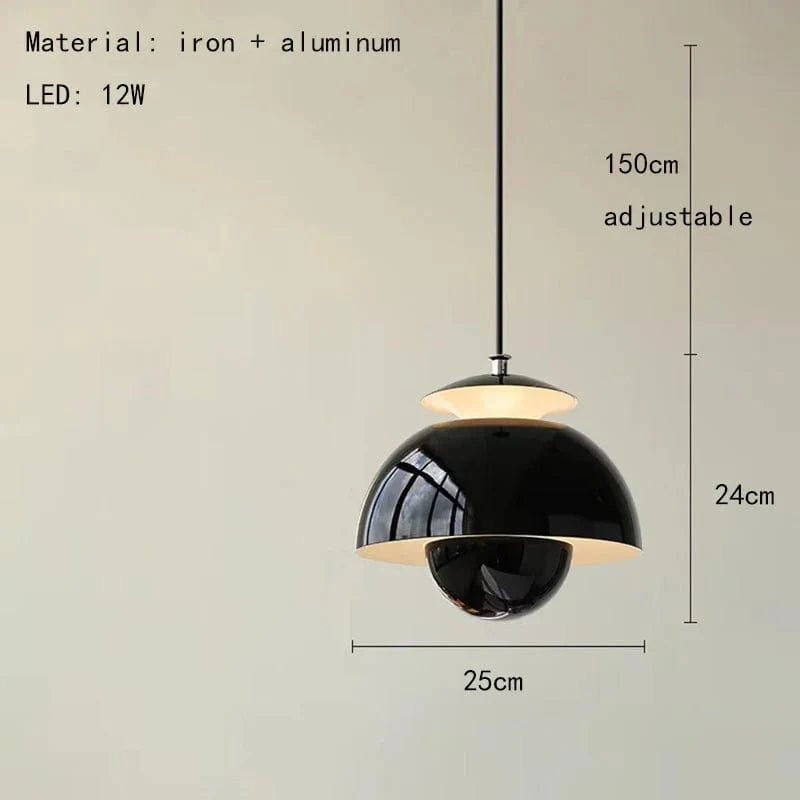 Lampe suspendue LED moderne en métal réglable avec livraison directe. | Marco Lucetti Noir / Blanc chaud