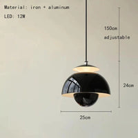 Lampe suspendue LED moderne en métal réglable avec livraison directe. | Marco Lucetti Noir / Blanc chaud
