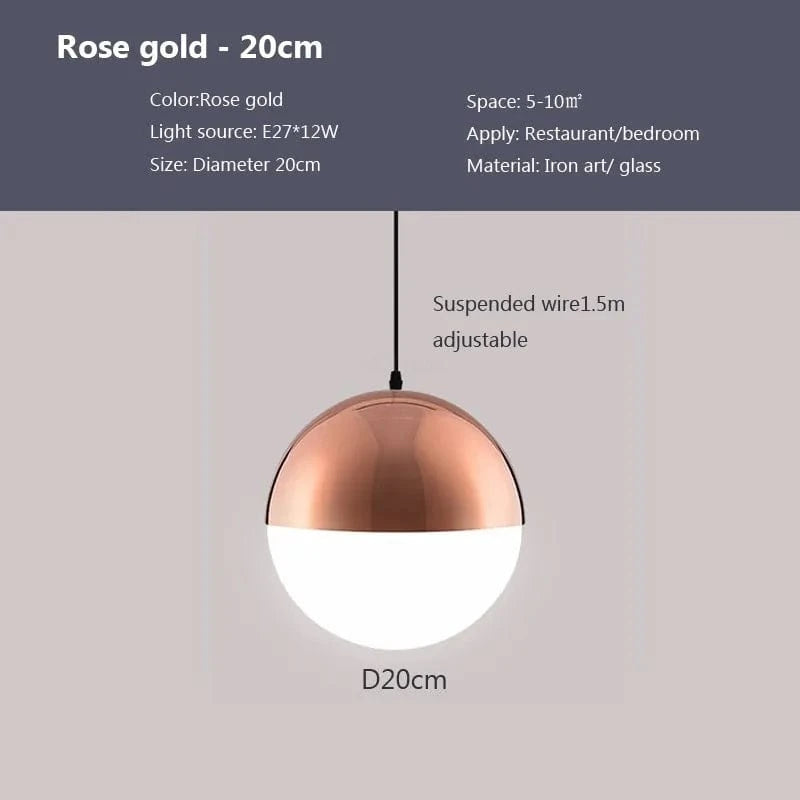 Lampe Suspendue LED Moderne | Marco Lucetti PL831 A Ro Or 20cm / Blanc froid