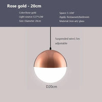 Lampe Suspendue LED Moderne | Marco Lucetti PL831 A Ro Or 20cm / Blanc froid