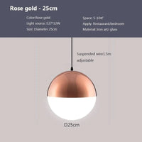 Lampe Suspendue LED Moderne | Marco Lucetti PL831 A Ro Or 25cm / Blanc froid