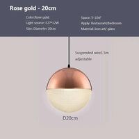 Lampe Suspendue LED Moderne | Marco Lucetti PL831 B Ro Or 20cm / Blanc froid