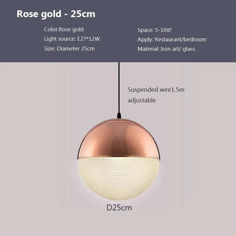 Lampe Suspendue LED Moderne | Marco Lucetti PL831 B Ro Or 25cm / Blanc froid