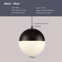Lampe Suspendue LED Moderne | Marco Lucetti PL831A Noir 30cm / Blanc froid